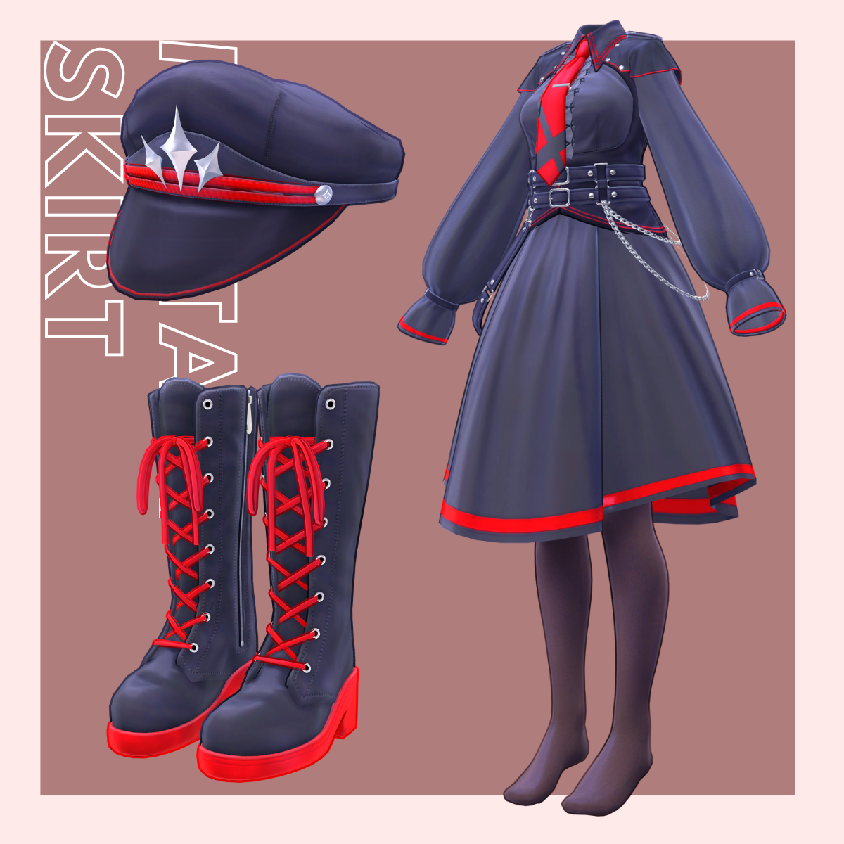 Military Skirt Outfit  / CP31