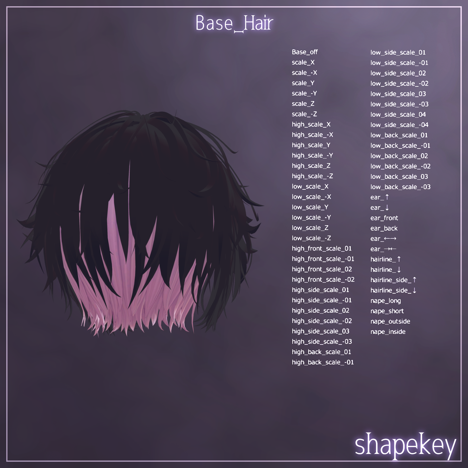 chiaro di luna - VRChat Hair  / CP14