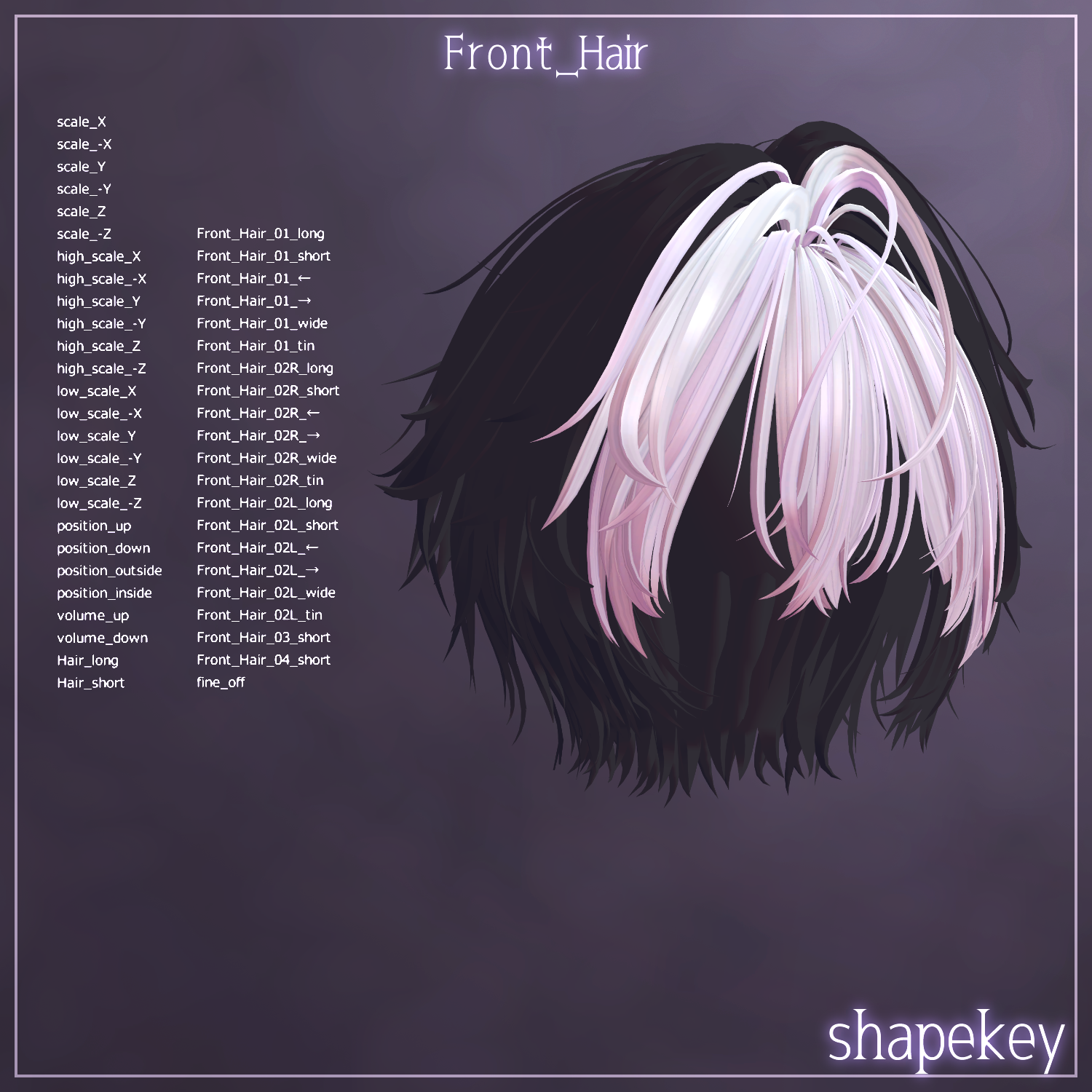 chiaro di luna - VRChat Hair  / CP14