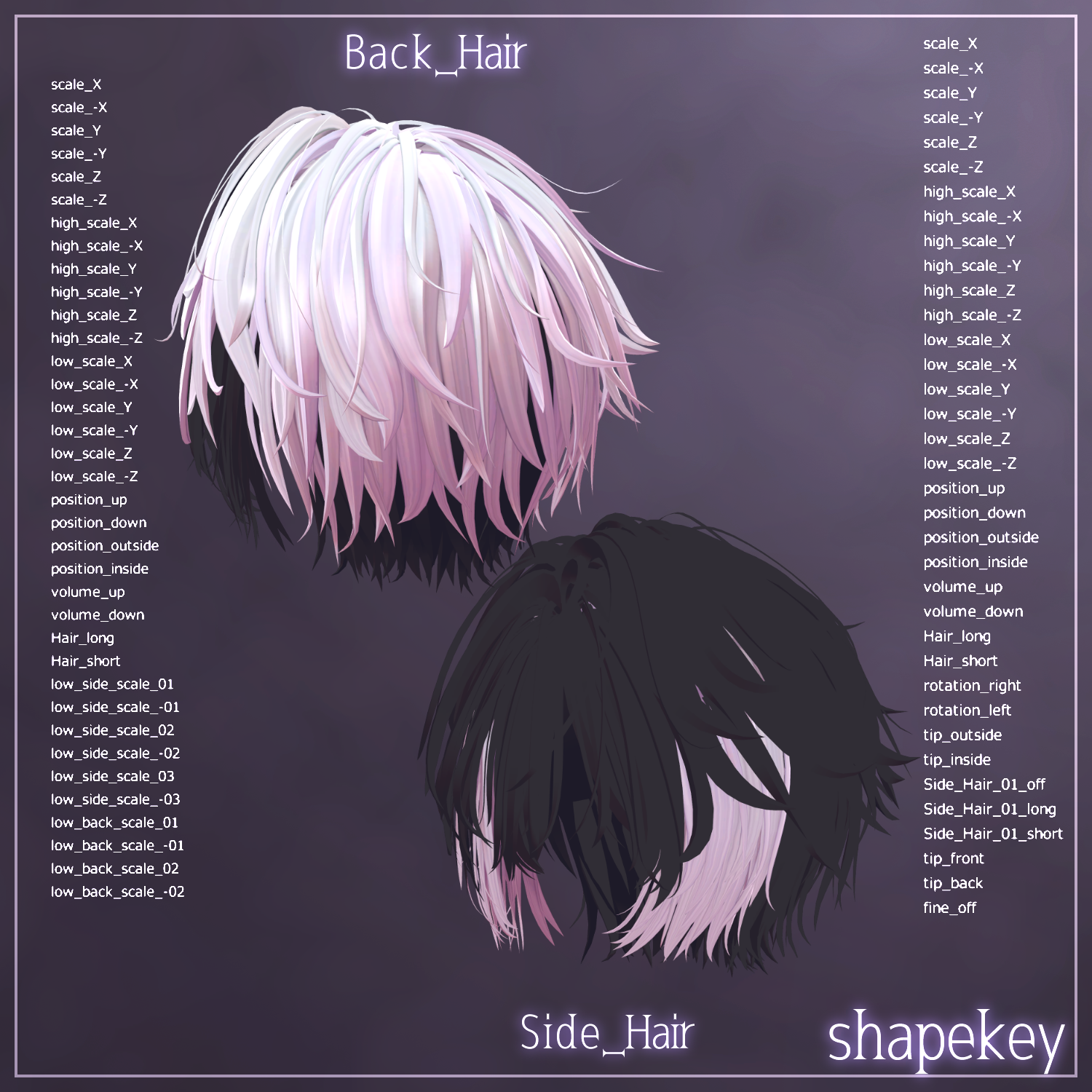 chiaro di luna - VRChat Hair  / CP14