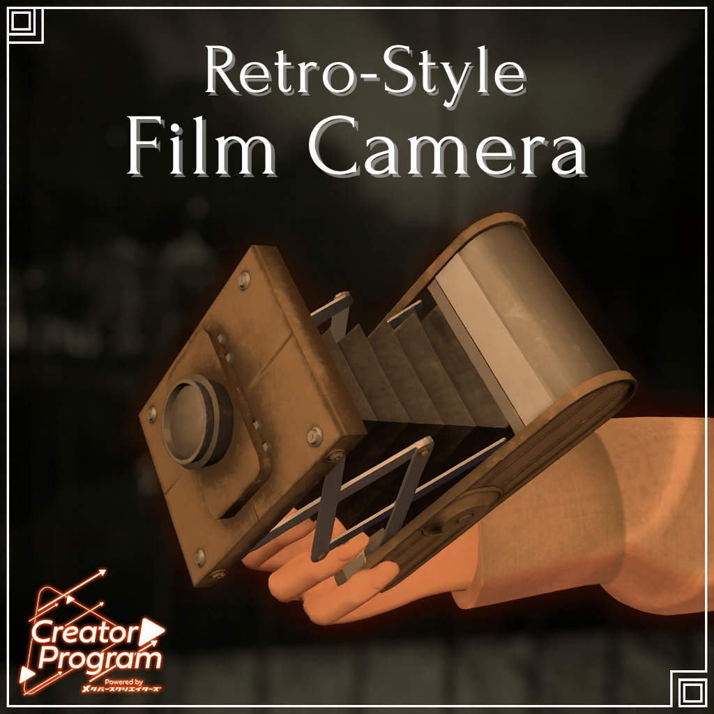 Retro-Style Film Camera - VRChat Gimmicky Avatar Accessory / CP14