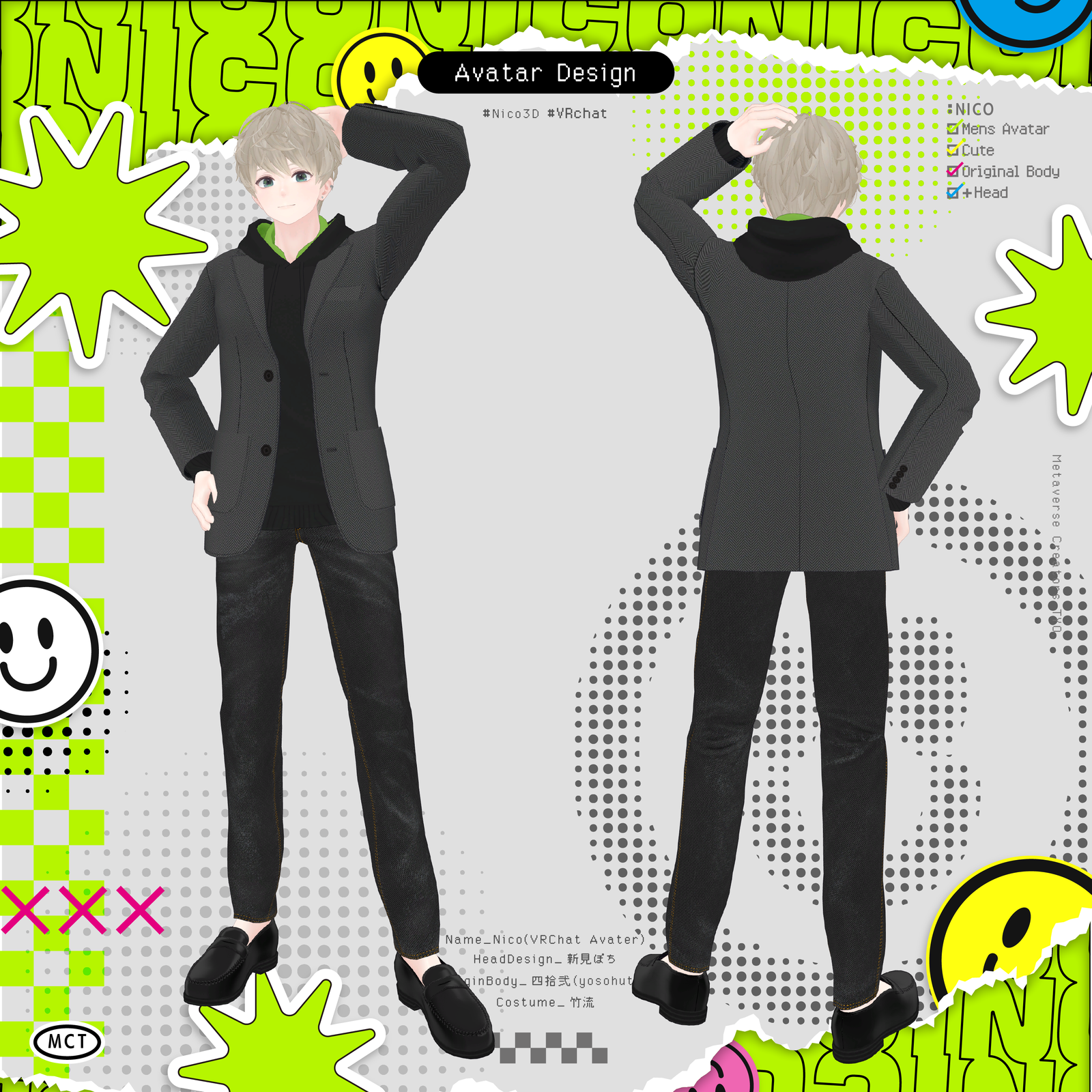 Nico - Original 3D Model for VRChat (VRC Avatar) #日瑚3D #Nico3D / AC5