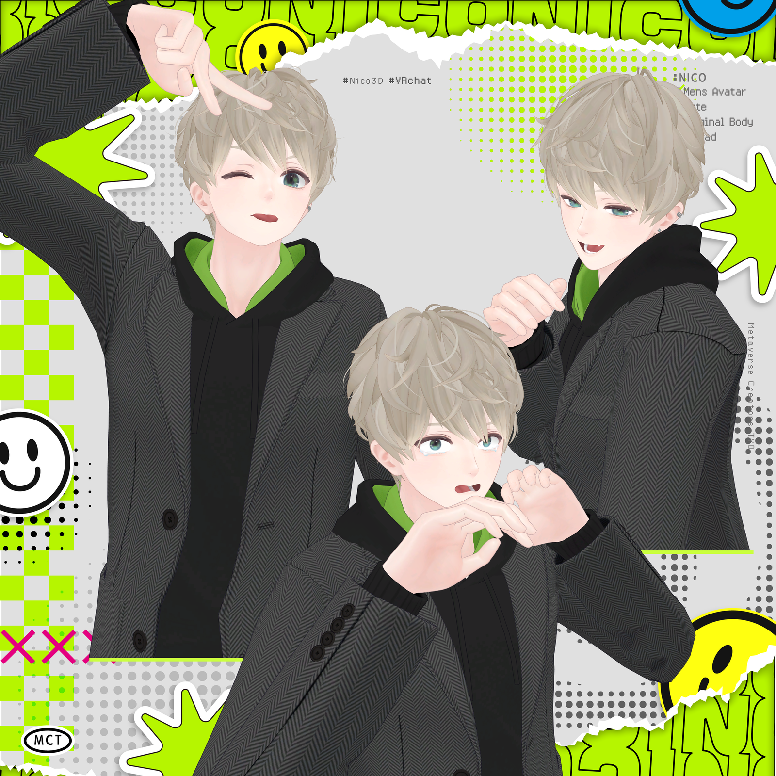 Nico - Original 3D Model for VRChat (VRC Avatar) #日瑚3D #Nico3D / AC5