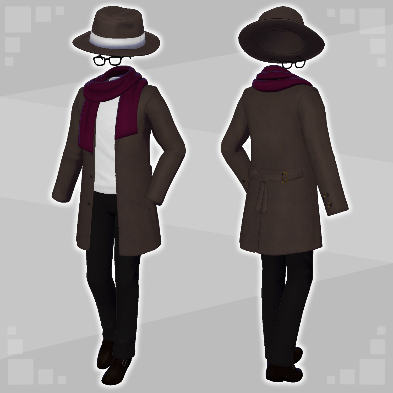 Agent chester coat- VRChat Men's Clothing  / CP5