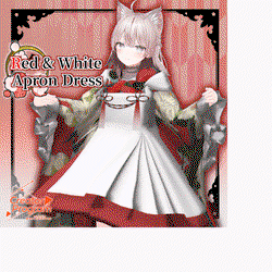 Red & White Apron Dress  - VRChat Women's Clothing / CP20