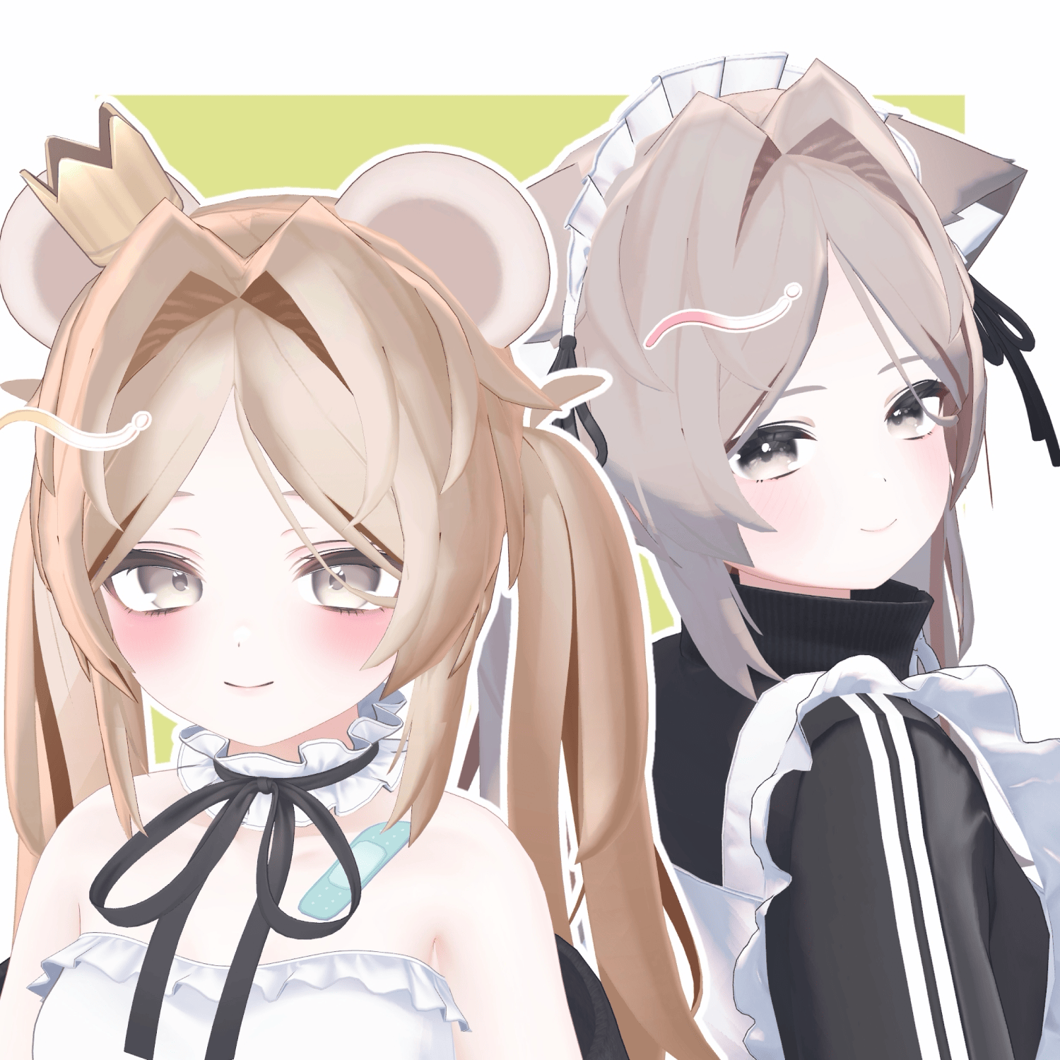 Fluffy Puffed Twin Tails - VRChat Hair / CP26