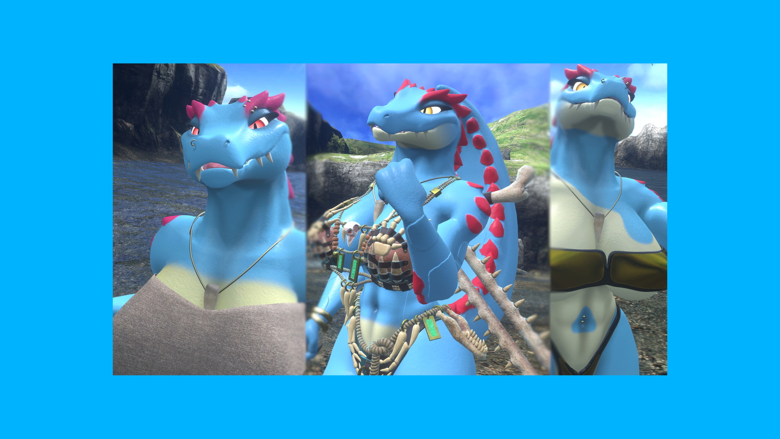 Kroxigor Retexture: Totodile-Feraligatr Evolutions (+shiny)