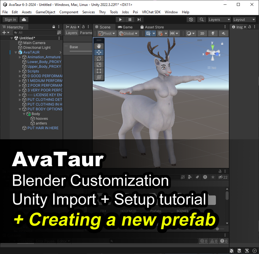 AvaTaur - Blender Export and Prefab Guide