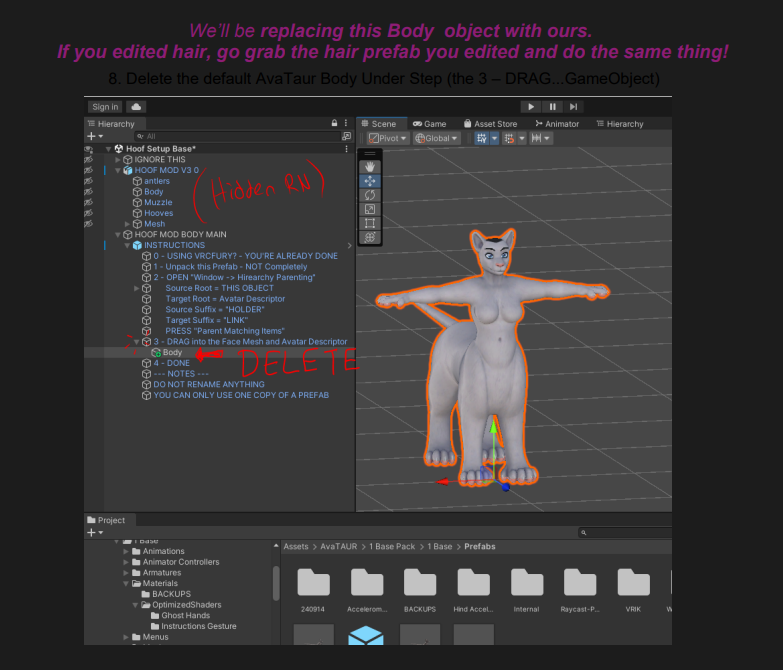 AvaTaur - Blender Export and Prefab Guide