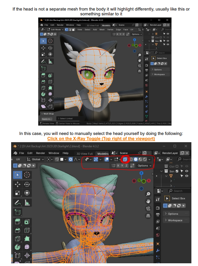 How to Send Part of an Avatar to an Artist for Mesh Edits