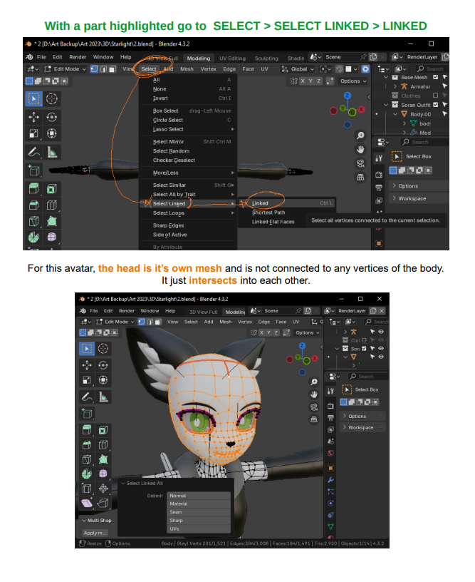 How to Send Part of an Avatar to an Artist for Mesh Edits