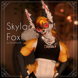 SkylarFox II Twink Fox Base II VRChat Avatar II MMD, Facetracking, Wholesome !