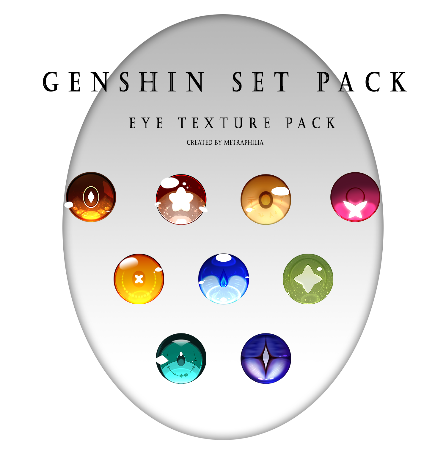 Eye texture pack Set - Genshin Impact (.psd Included)