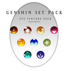 Eye texture pack Set - Genshin Impact (.psd Included)