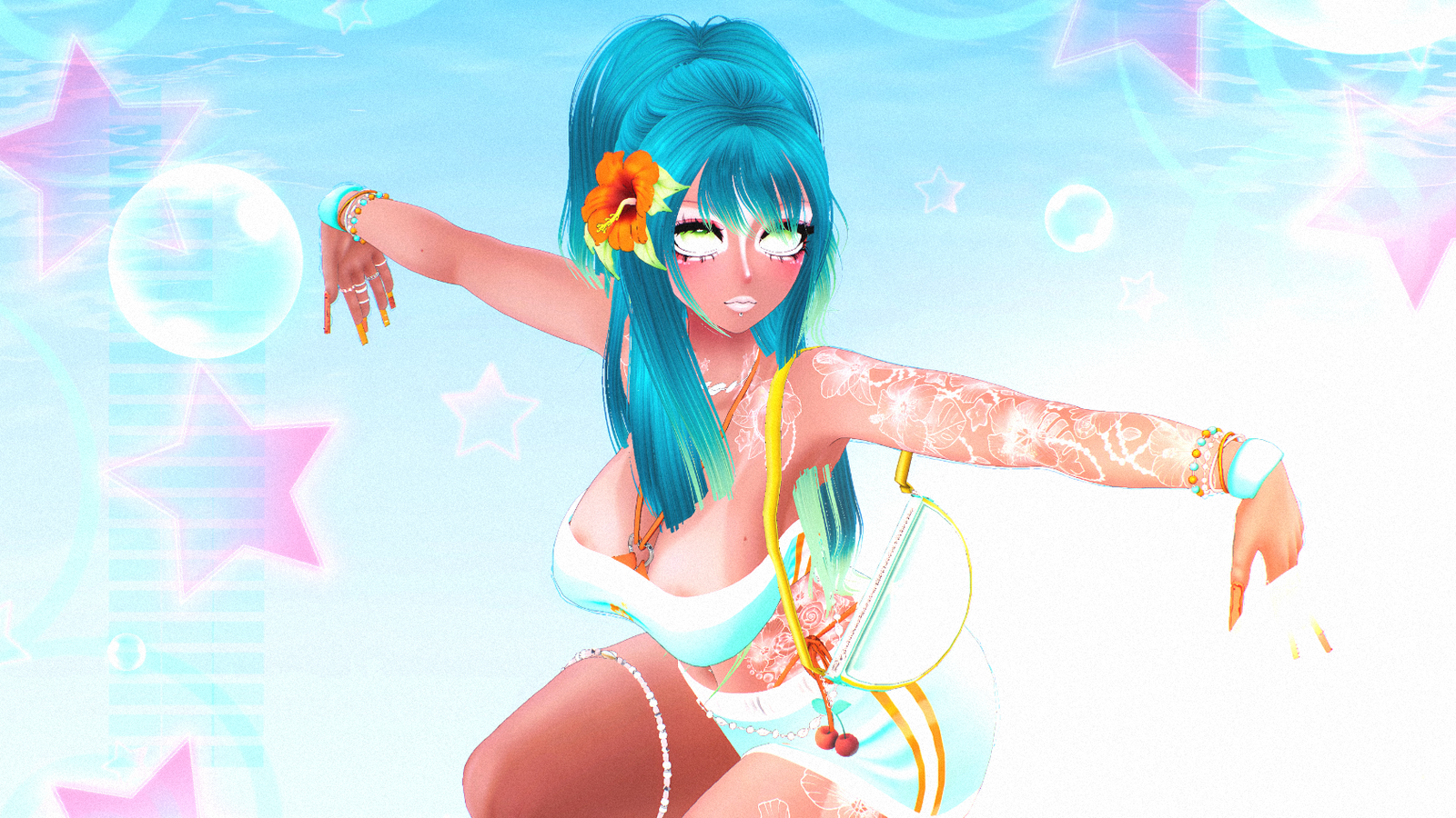 Gal the gyaru VRChat Avatar (PC/QUEST/FT) 