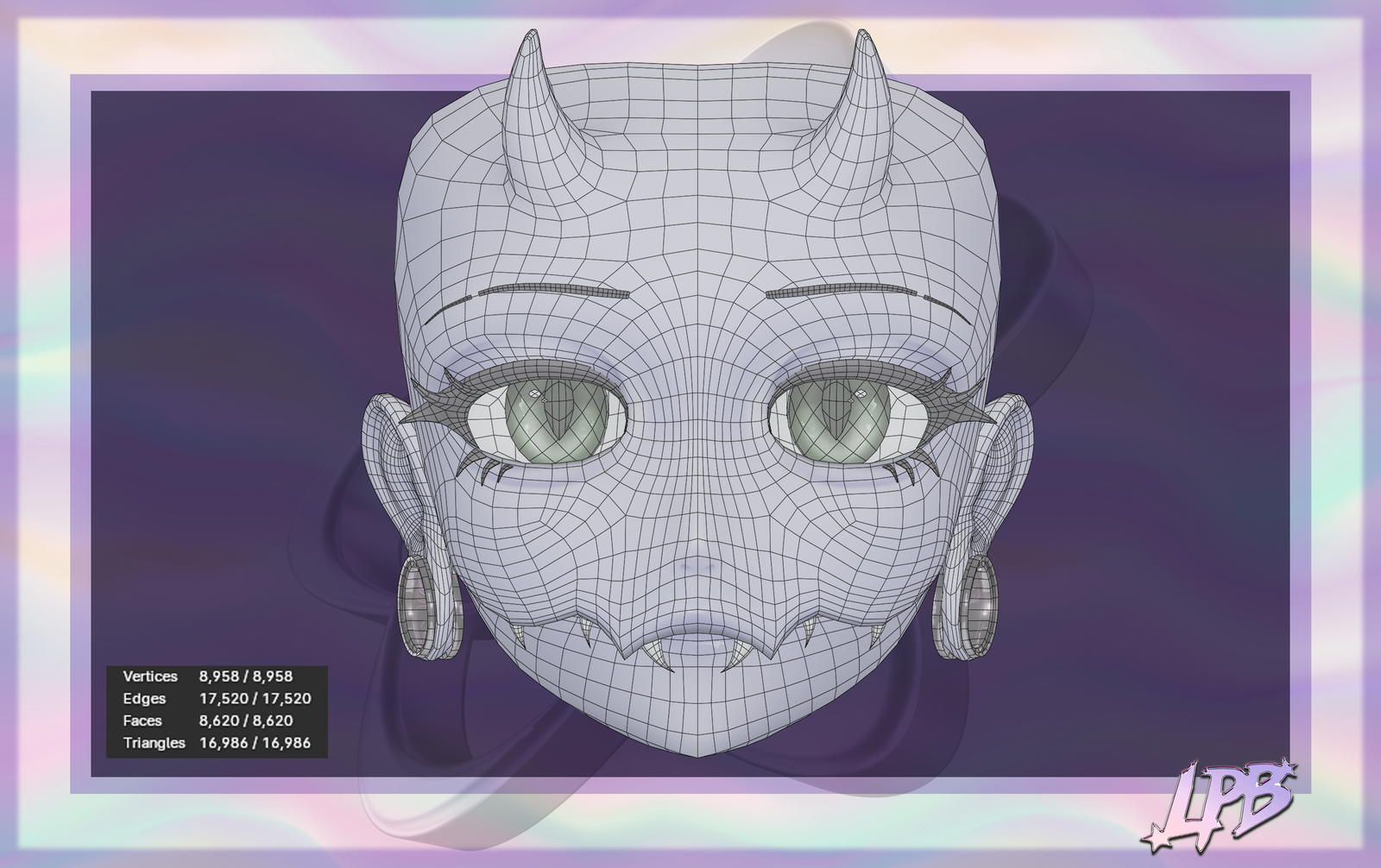 Uranus Head for VRChat/Vtubing (UE blendshapes)