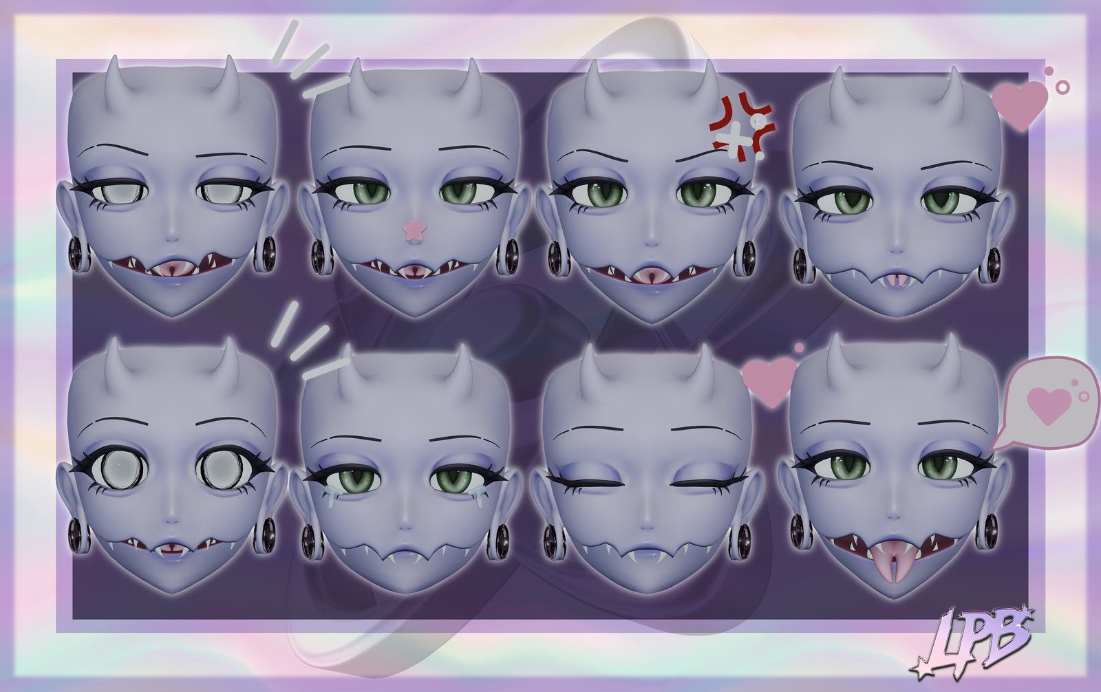 Uranus Head for VRChat/Vtubing (UE blendshapes)
