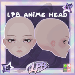 LPB Anime Head for VRChat / Vtubing (UE blendshapes)