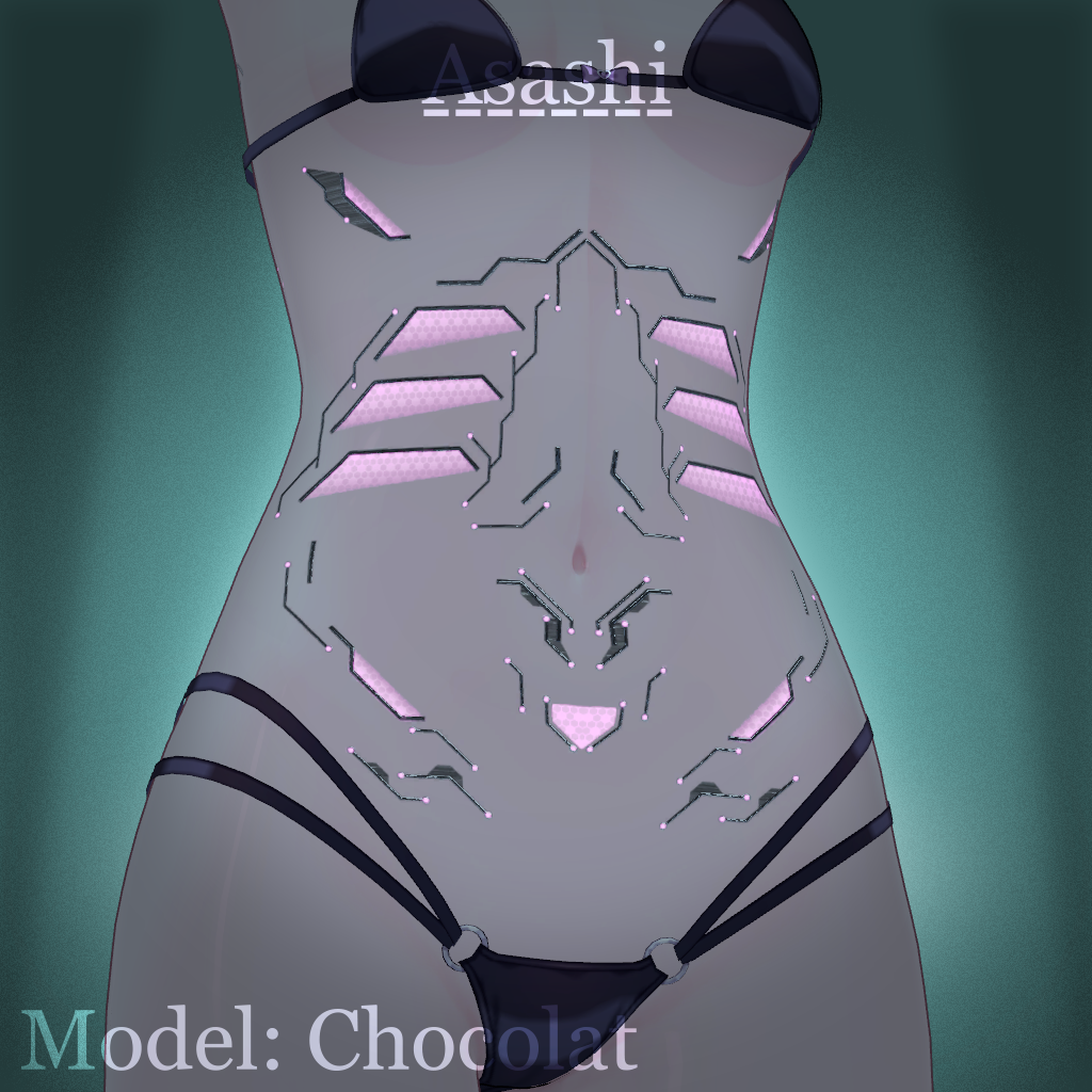 VRChat Cyber Tattoo [10 Avatars]