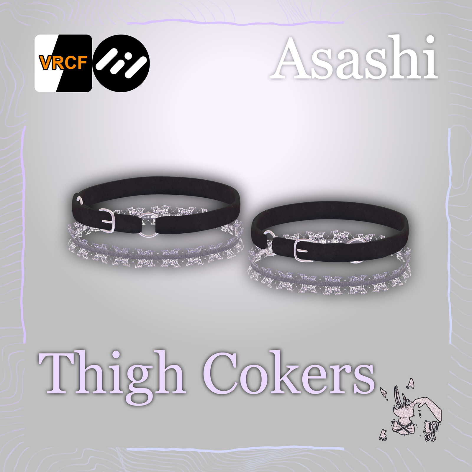 🖤 「VRChat Generic Part」Thigh Chokers 🔗