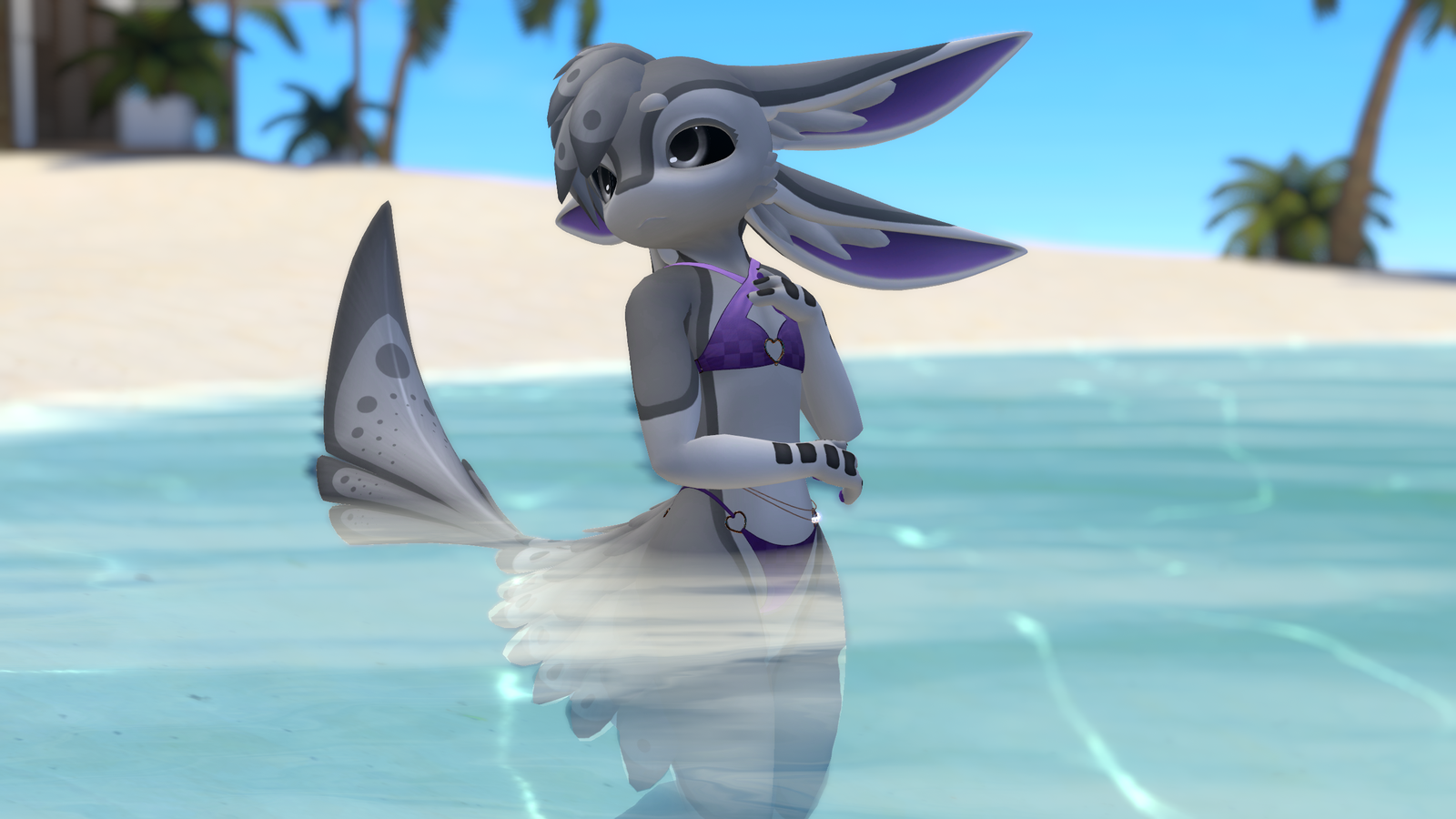 shiny swimsuit