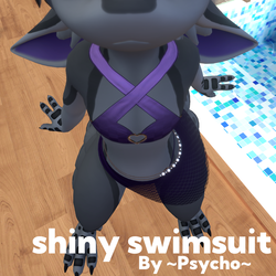 shiny swimsuit