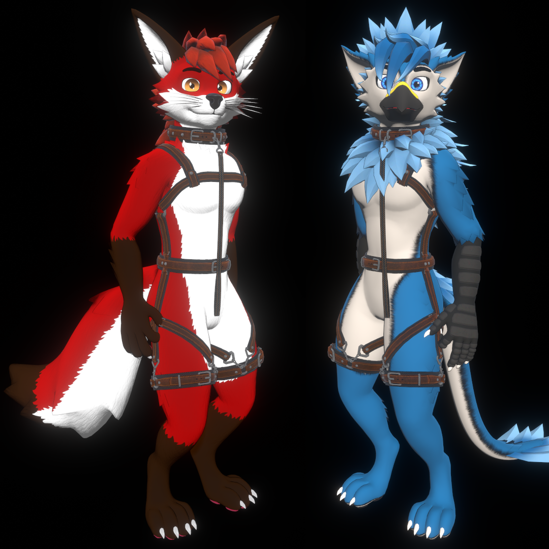 RazHarness - Harness and Collar for VRChat (Look at the list of compatible avatars)
