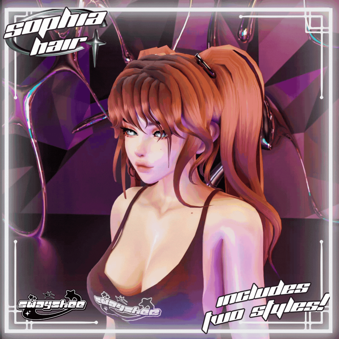 Sophia Hair Set for VRChat | Two Styles Included 