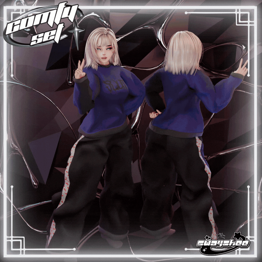 Comfy Set for VRChat [ Fitted to E Girl Base]