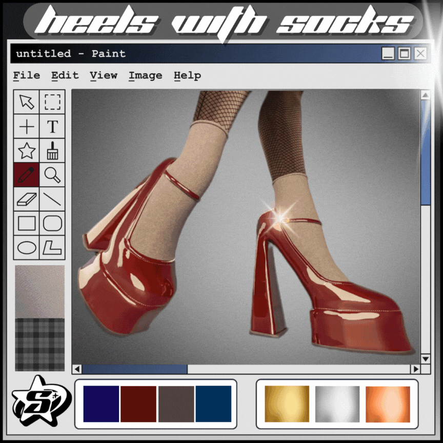 Heels w/ Socks for VRChat [E Girl Base]