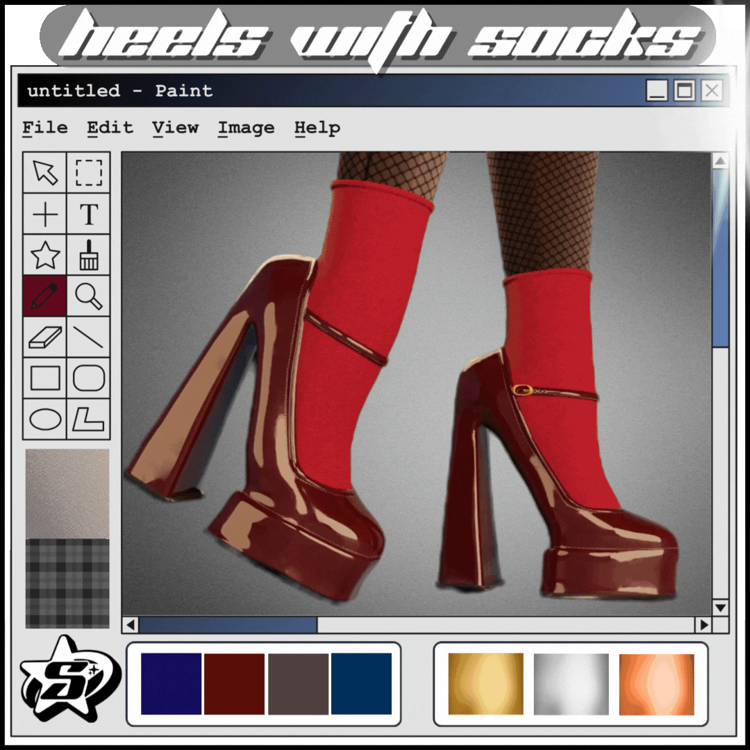 Heels w/ Socks for VRChat [E Girl Base]