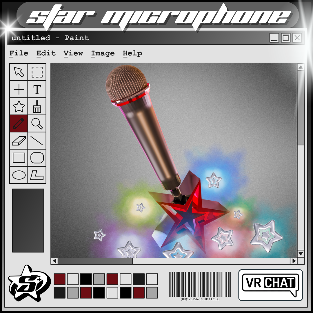 Star Microphone w/ Particles for VRChat 