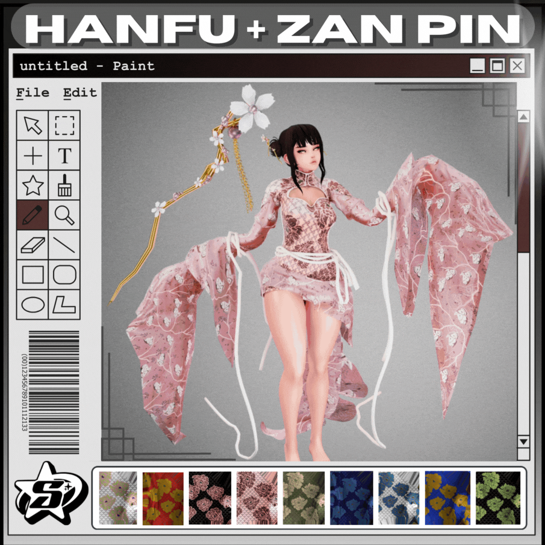 Hanfu w/ Zan Pin [ Rigged to E Girl Base ]