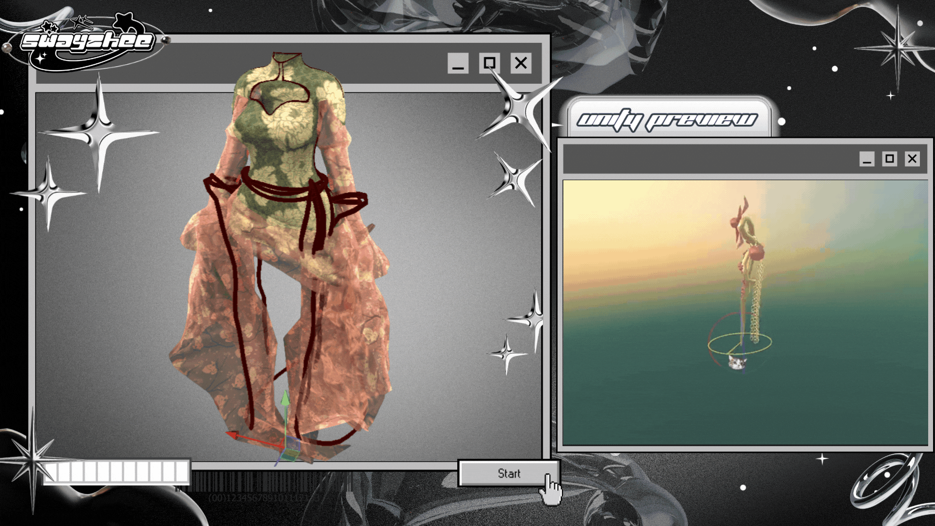 Hanfu w/ Zan Pin [ Rigged to E Girl Base ]