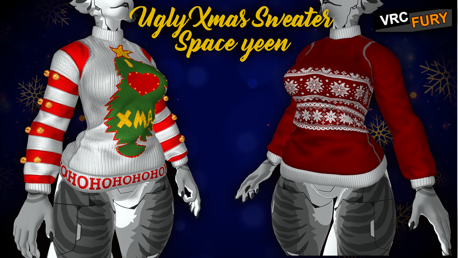Ugly Xmas Sweater Space Yeen(oneclick)