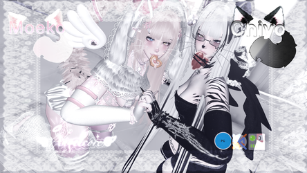 ꒰ Moeko and Chiyo 子猫 ꒱ .ᐟ ｡°‧  (PC/FT/GENDERFLUID)