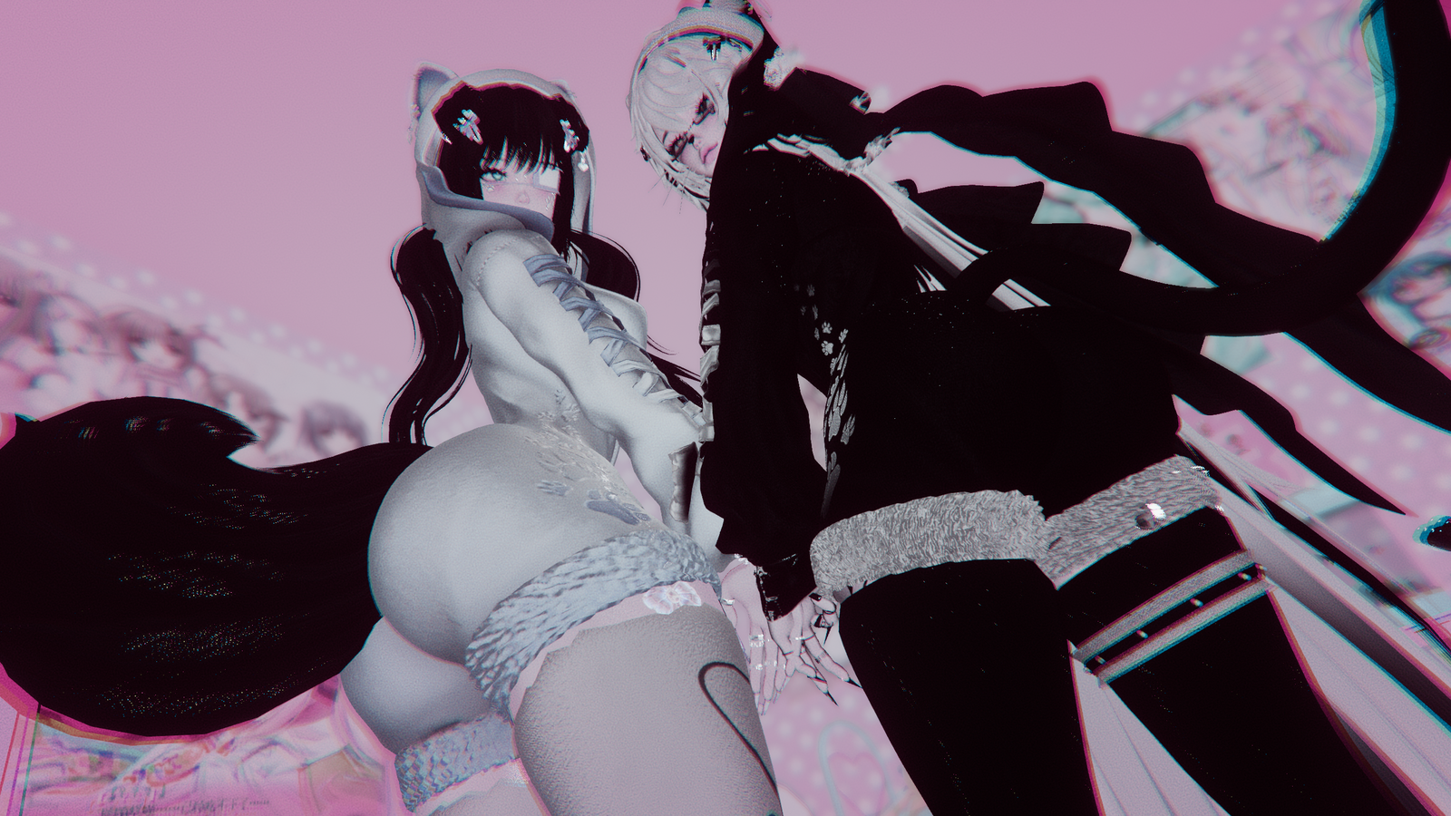 ꒰ Moeko and Chiyo 子猫 ꒱ .ᐟ ｡°‧  (PC/FT/GENDERFLUID)