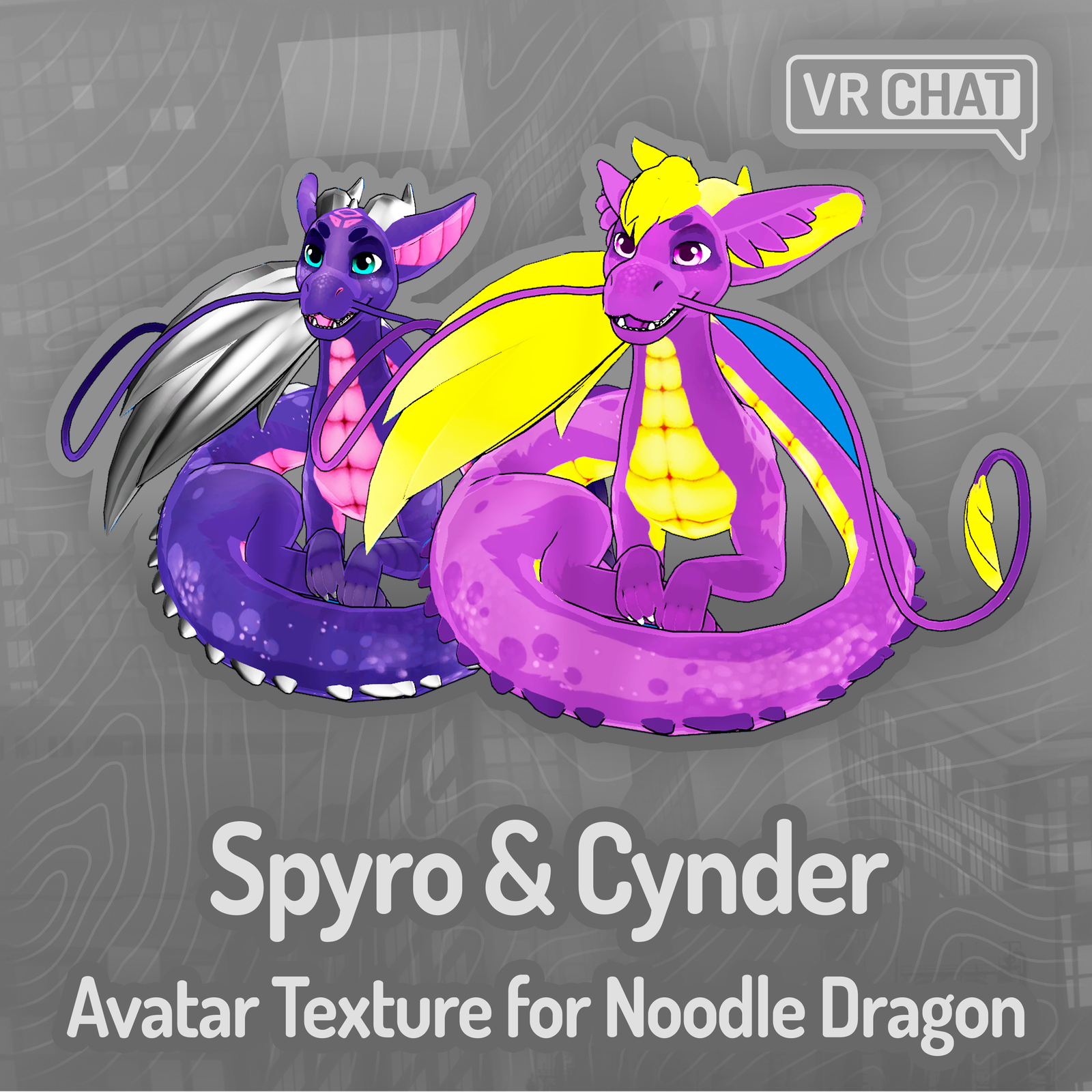 Spyro & Cynder Texture for Noodle Dragon