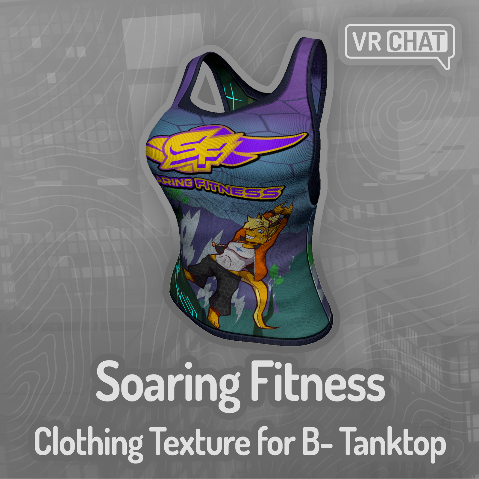 Soaring Fitness Texture for B- Tanktop