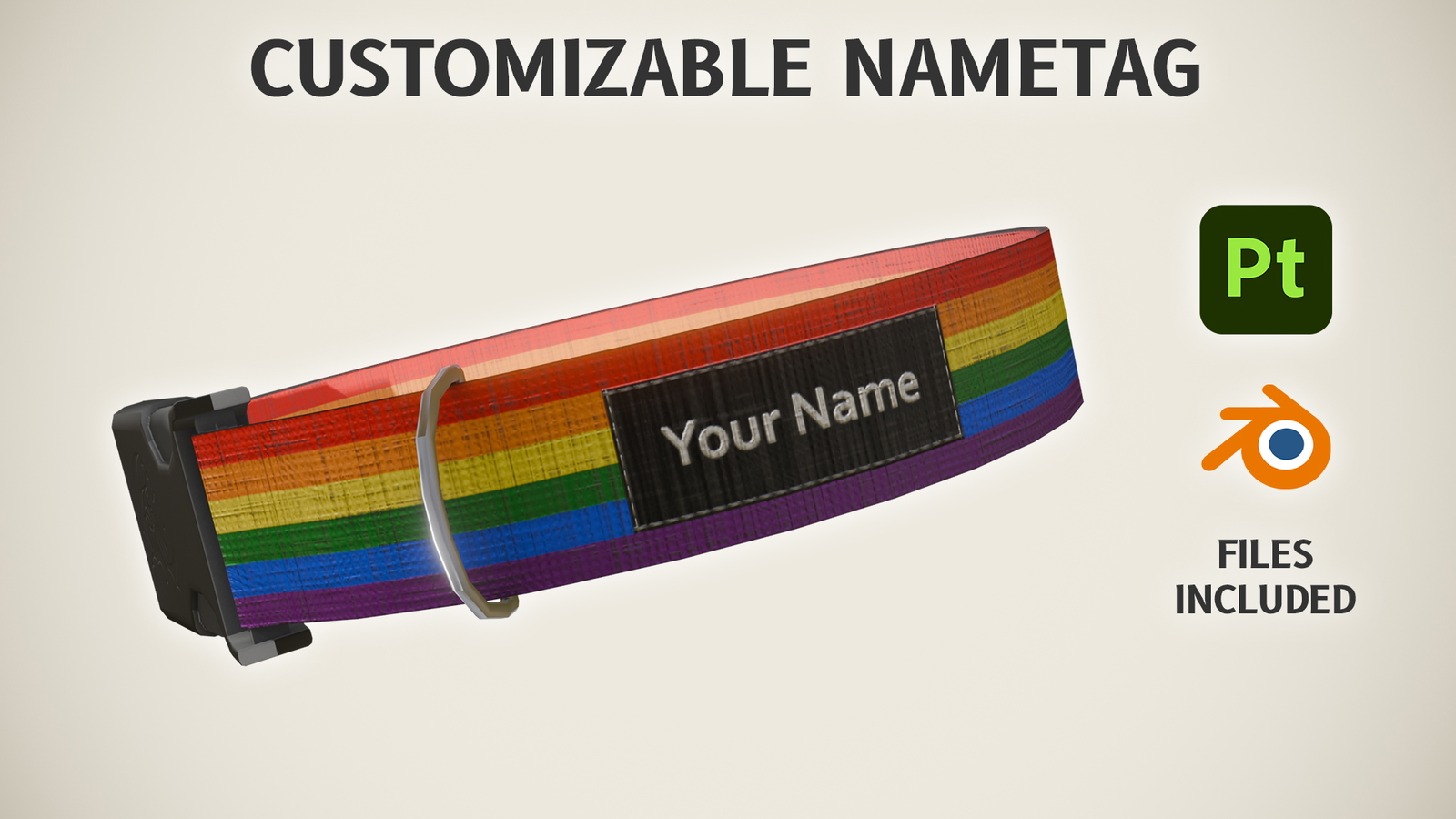 Pride Dog Collar for VRChat (14 Texture Variants)