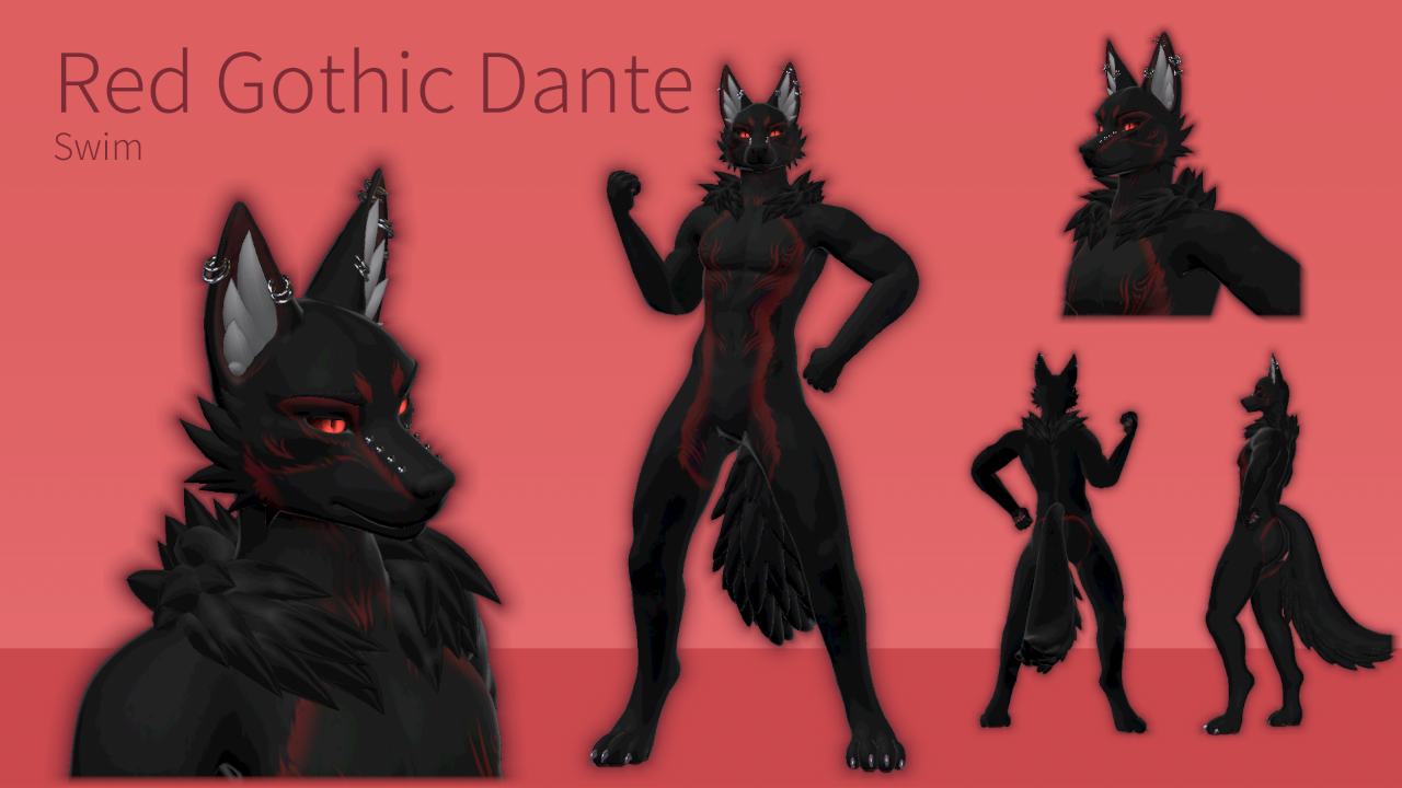 Red Gothic- Foxipaws Dante