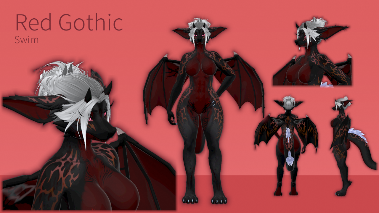 Red Gothic Foxipaws Celeste