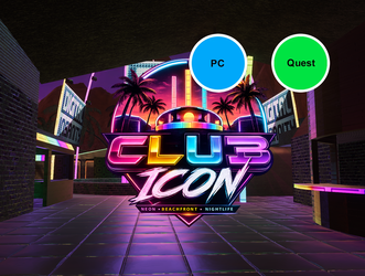 Club Icon (Base) – Neon Beachfront VRChat Club Framework (Quest Compatible)