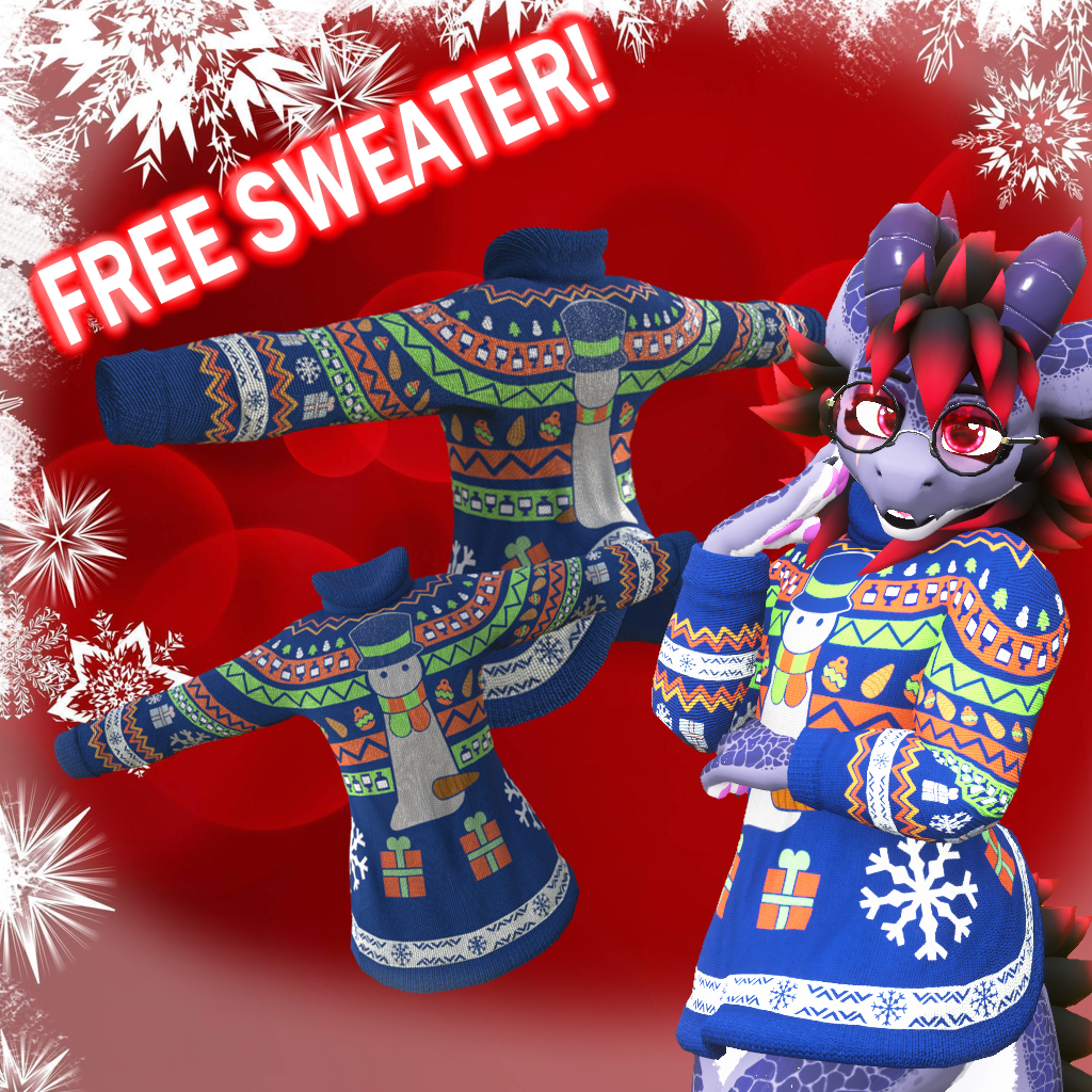 Festive Winterbold Knitted Sweater - TEXTURE ONLY -