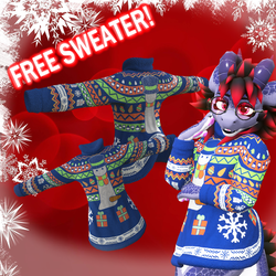 Festive Winterbold Knitted Sweater - TEXTURE ONLY -