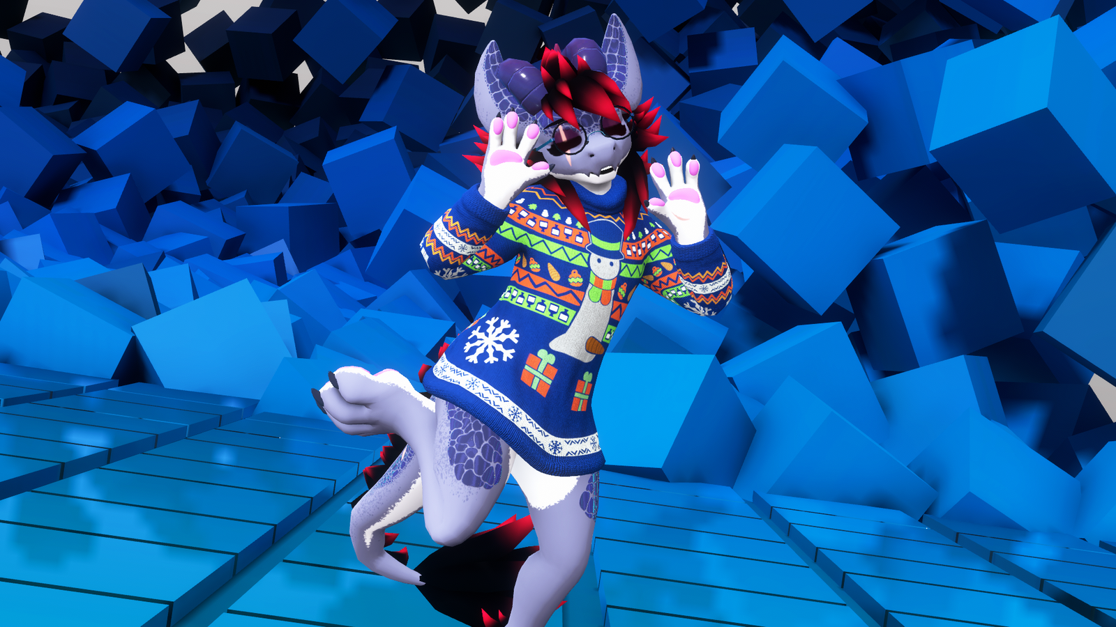 Festive Winterbold Knitted Sweater - TEXTURE ONLY -