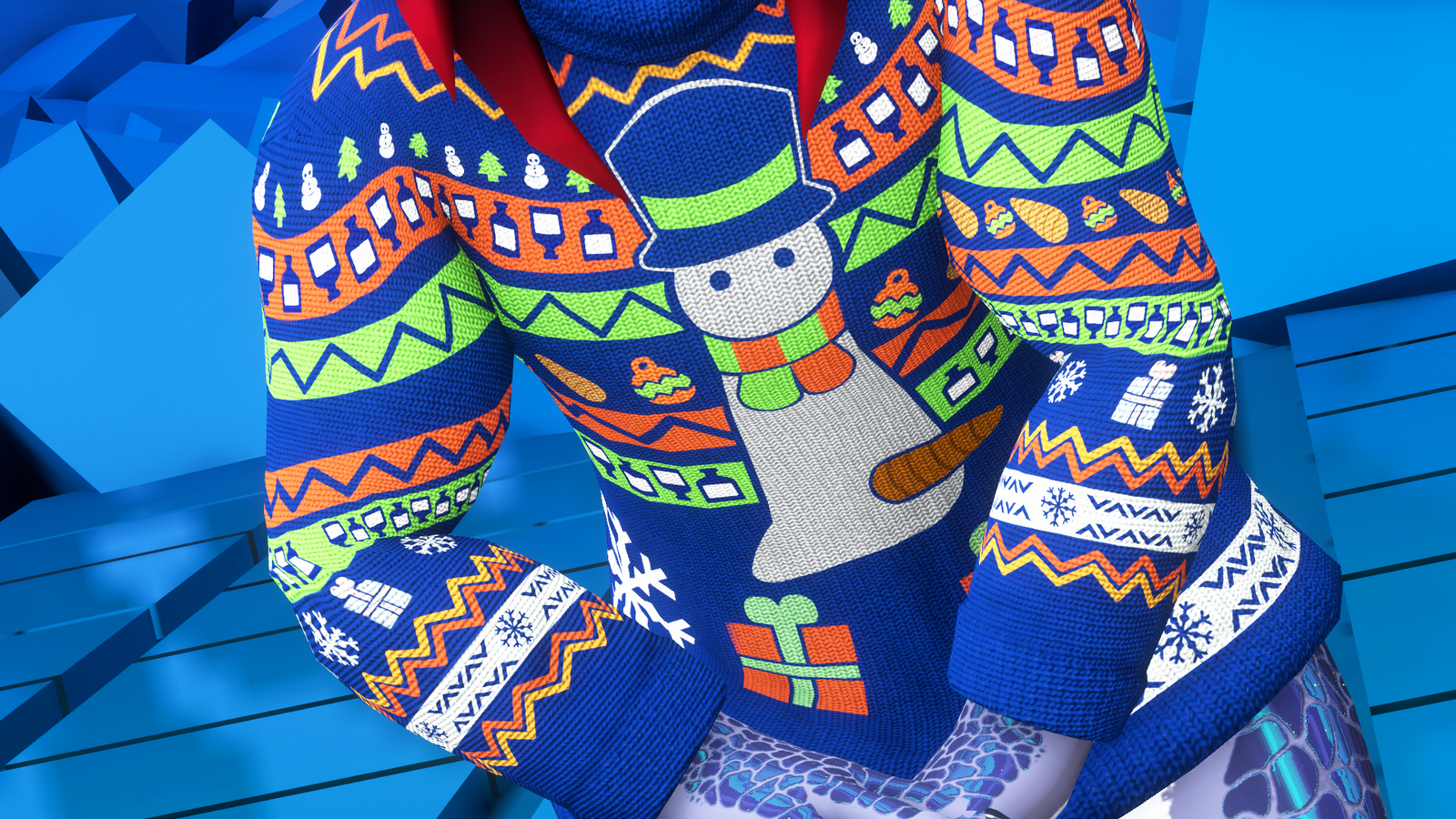 Festive Winterbold Knitted Sweater - TEXTURE ONLY -