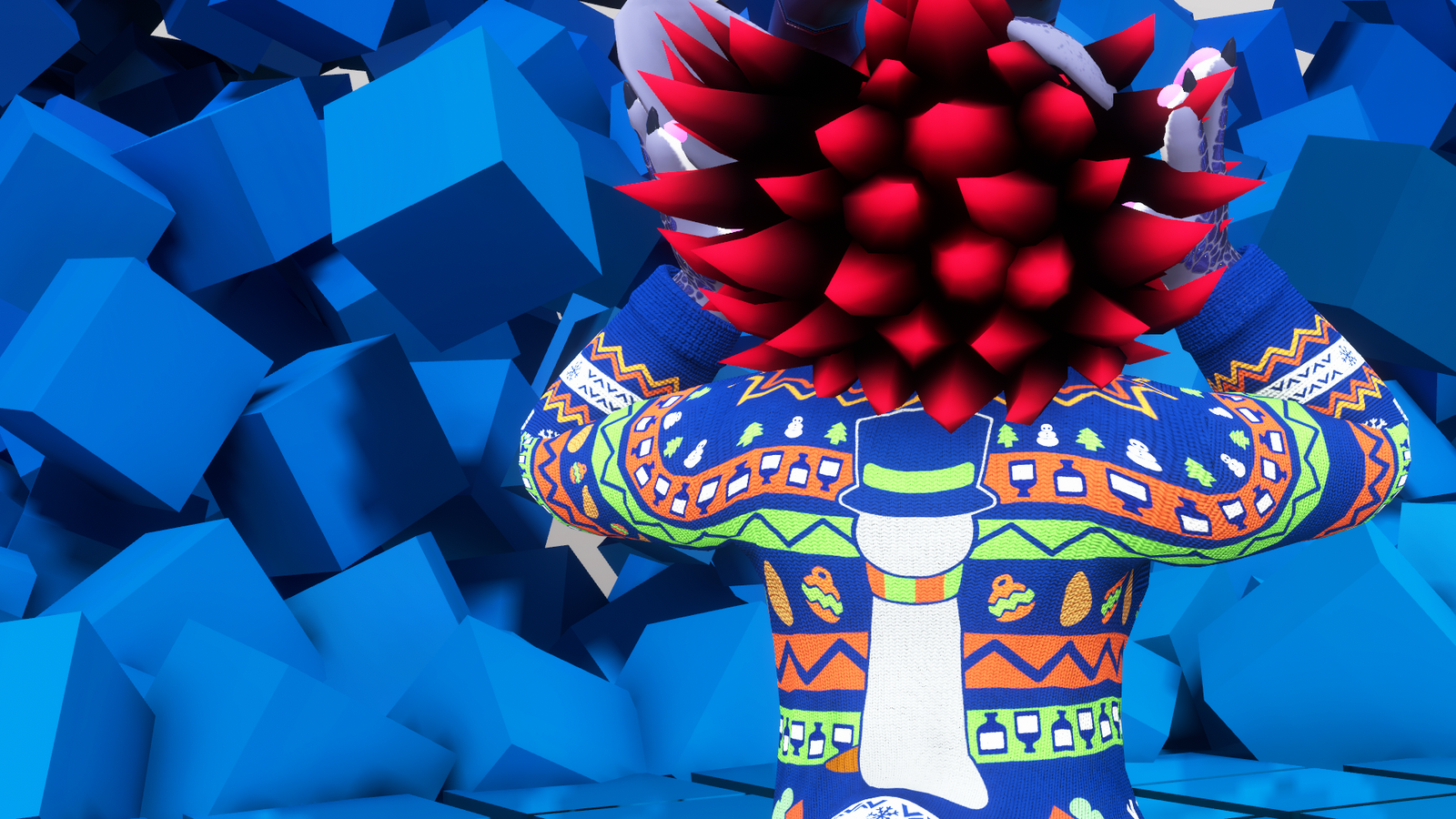 Festive Winterbold Knitted Sweater - TEXTURE ONLY -