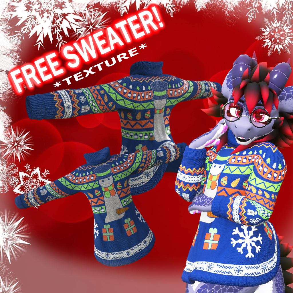 Festive Winterbold Knitted Sweater - TEXTURE ONLY -