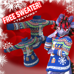 Festive Winterbold Knitted Sweater - TEXTURE ONLY -